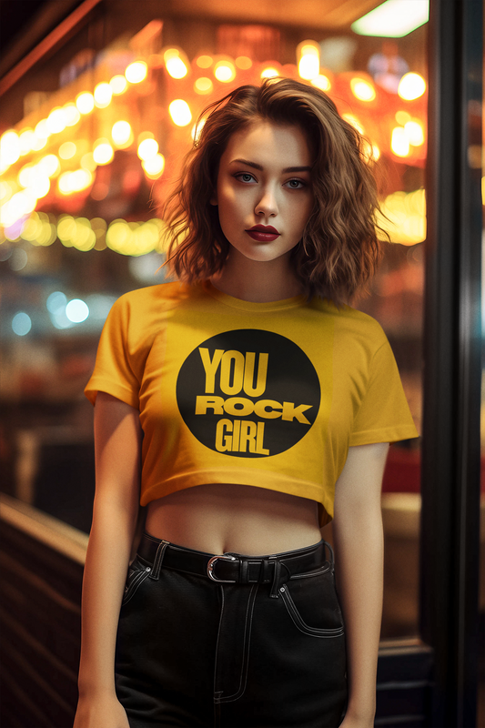 You Rock Girl | Feminist Women's Crop Top