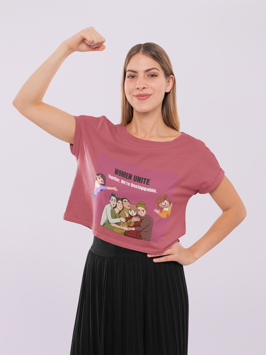 We're Unstoppable | Feminist Women's Crop Top