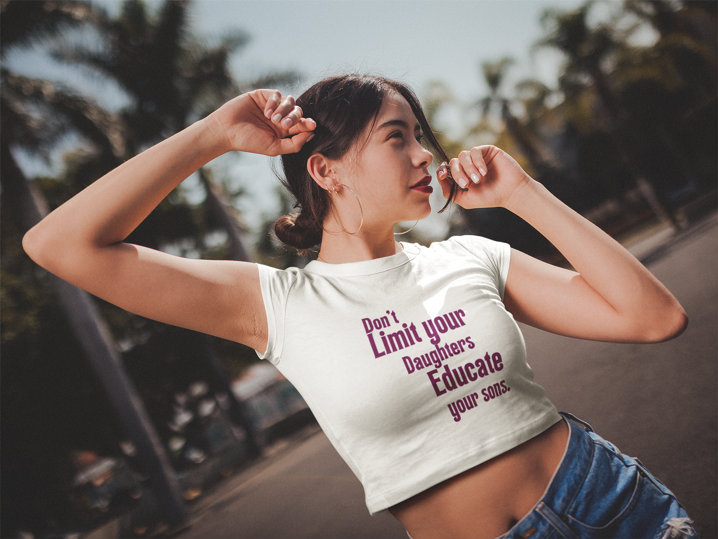 Don't Limit Your Daughters | Feminist Women's Crop Top