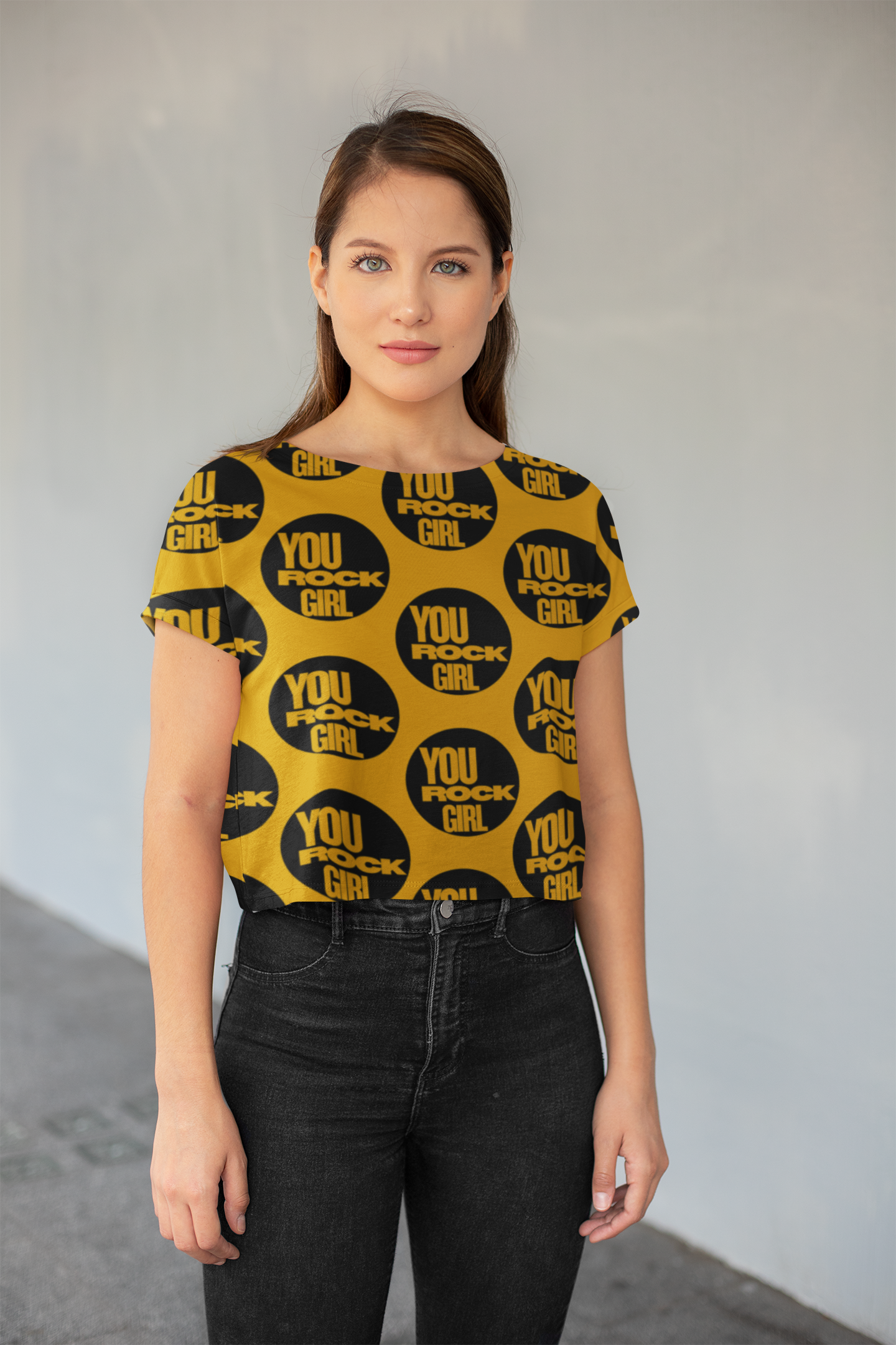 You Rock Girl All Over | Feminist Women's Crop Top