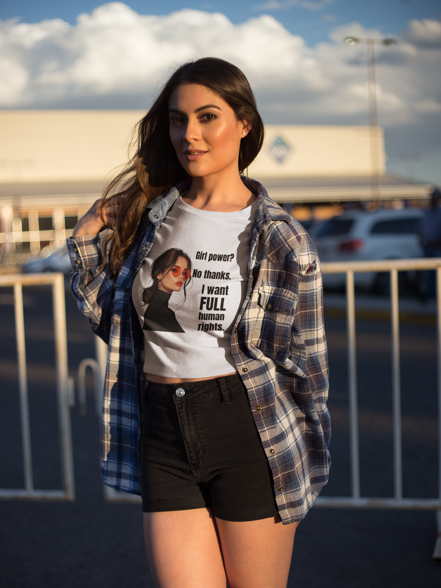 Full Human Rights | Feminist Women's Crop Top