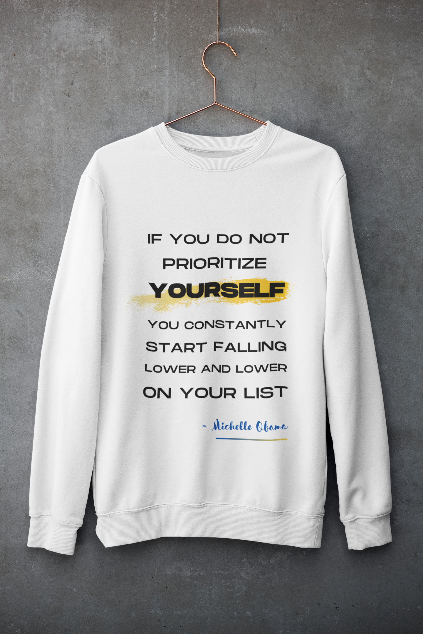 Prioritize Yourself-Bold Comfort Unisex Sweatshirt
