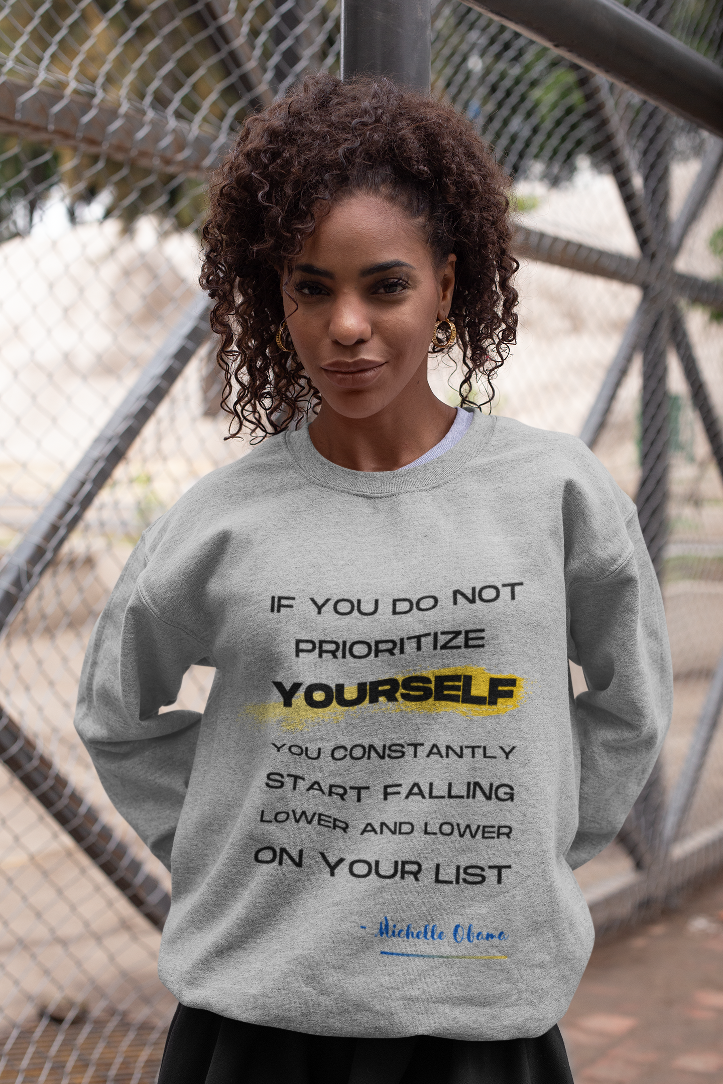 Prioritize Yourself-Bold Comfort Unisex Sweatshirt