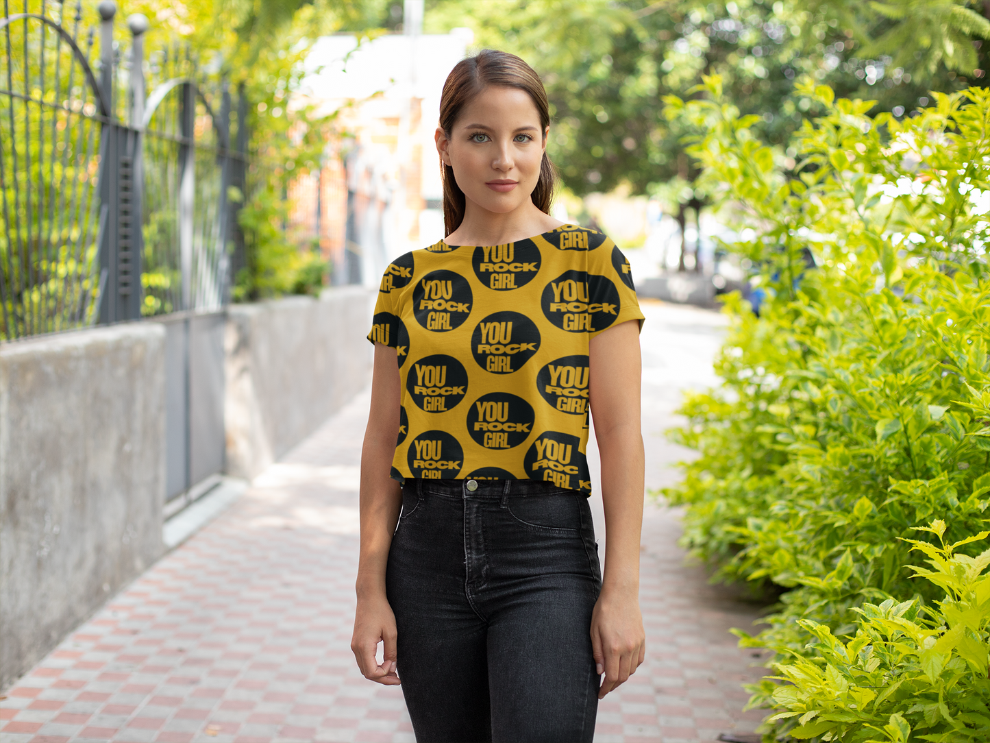 You Rock Girl All Over | Feminist Women's Crop Top