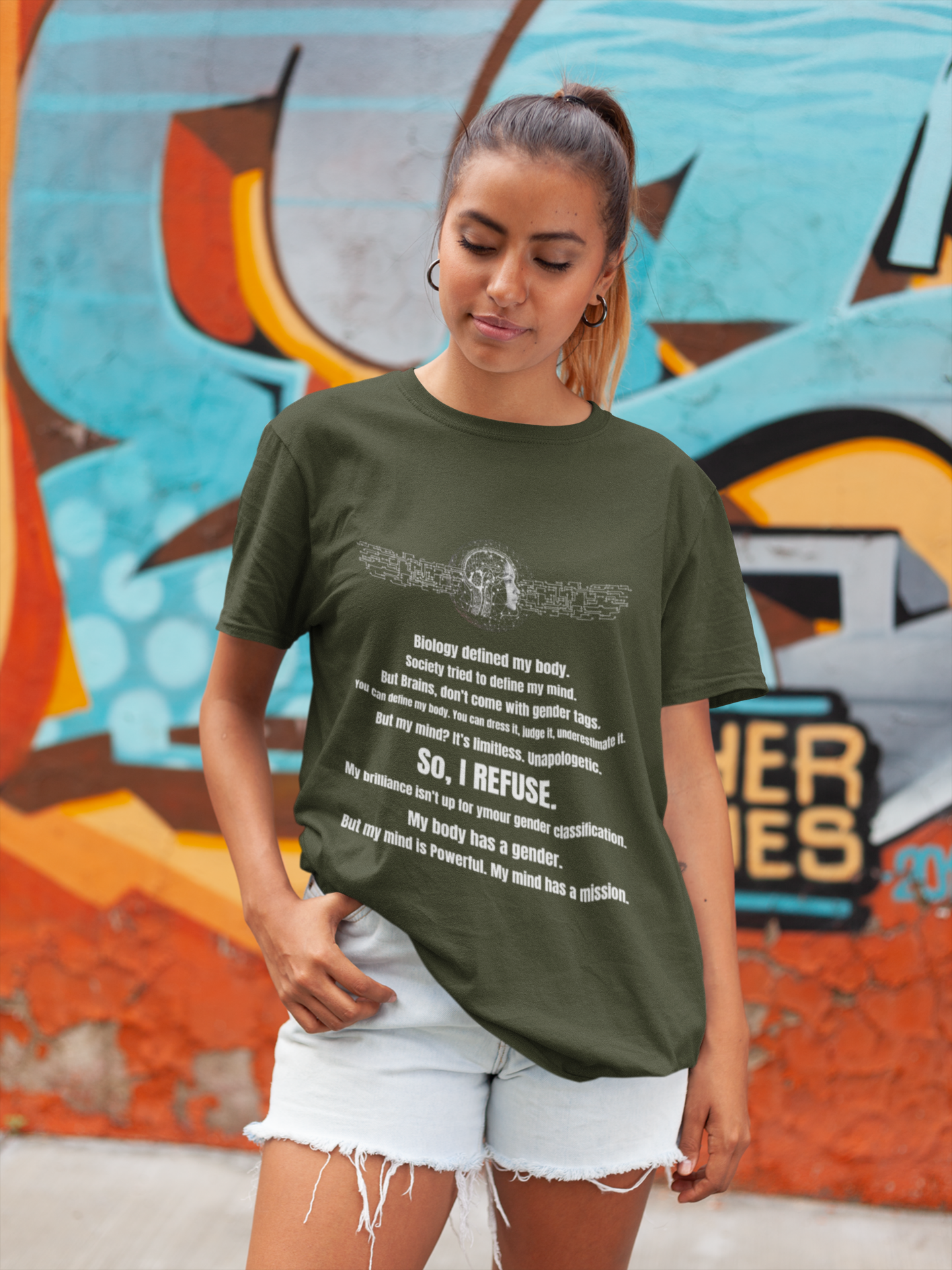 My Mind has a Mission | Feminist Oversized Unisex T-shirt