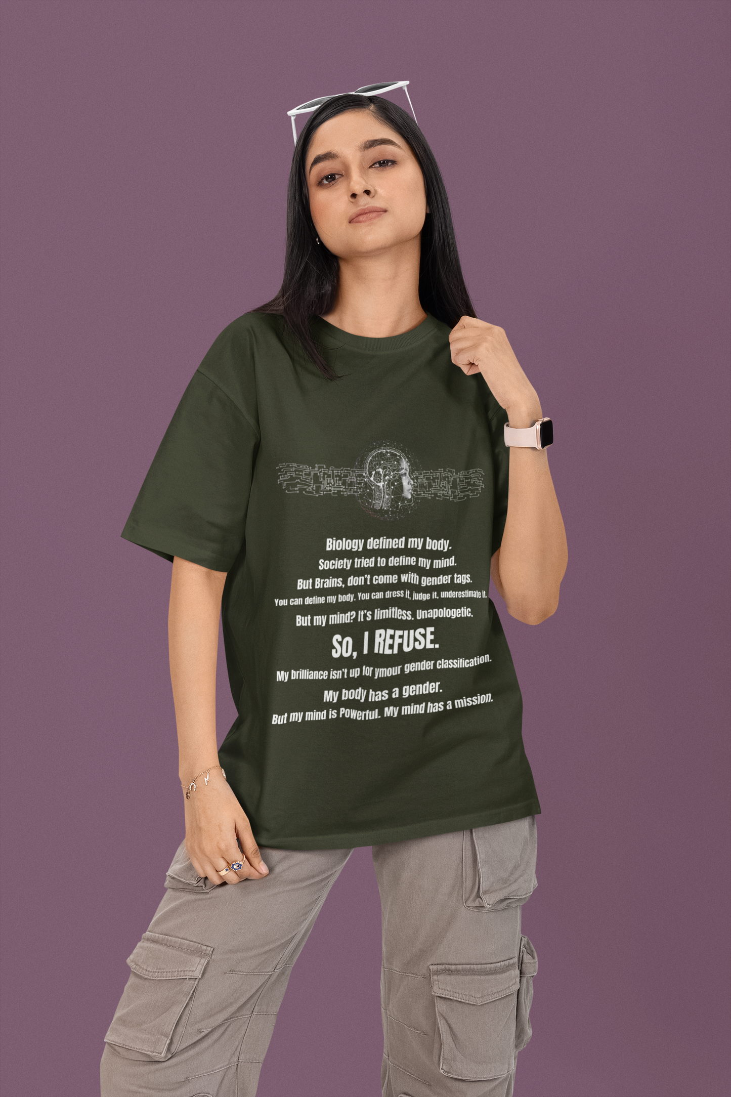 My Mind has a Mission | Feminist Oversized Unisex T-shirt