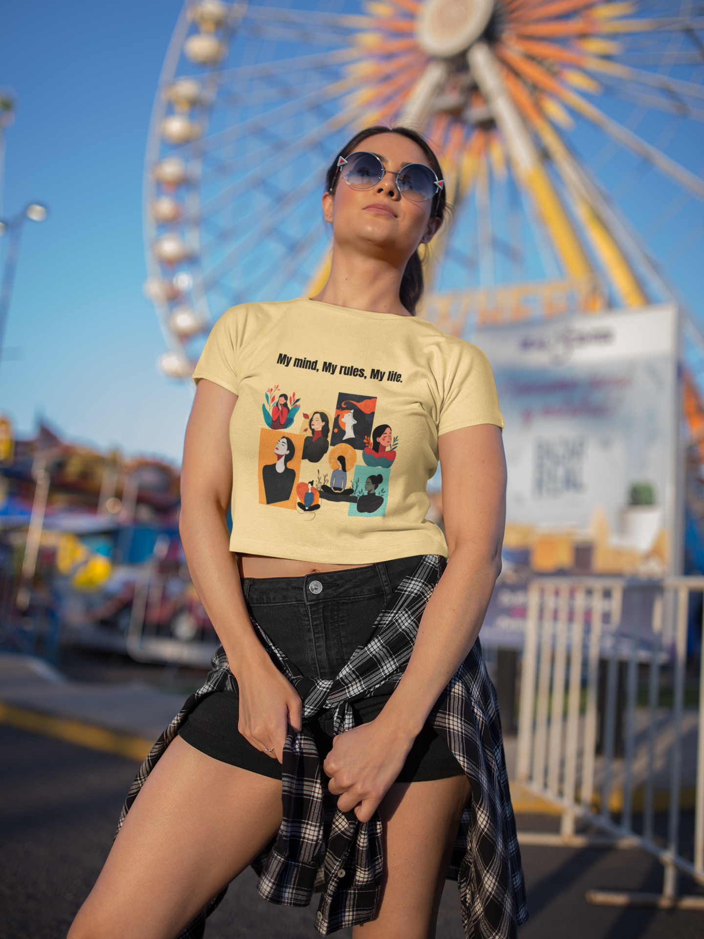 My Mind My Rules My Life | Feminist Crop Top