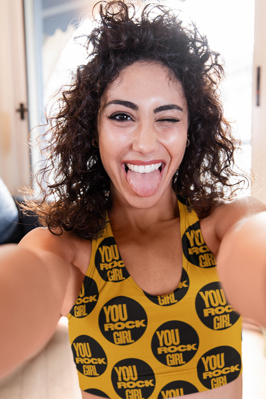 You Rock Girl | Strong Feminist Sports Bra