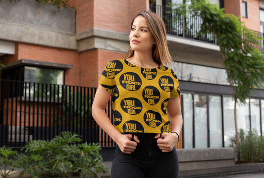 You Rock Girl All Over | Feminist Women's Crop Top