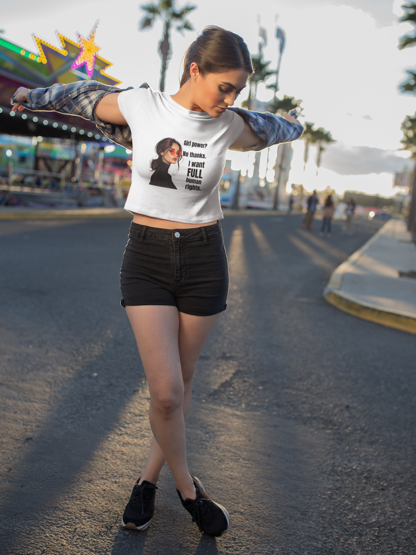Full Human Rights | Feminist Women's Crop Top