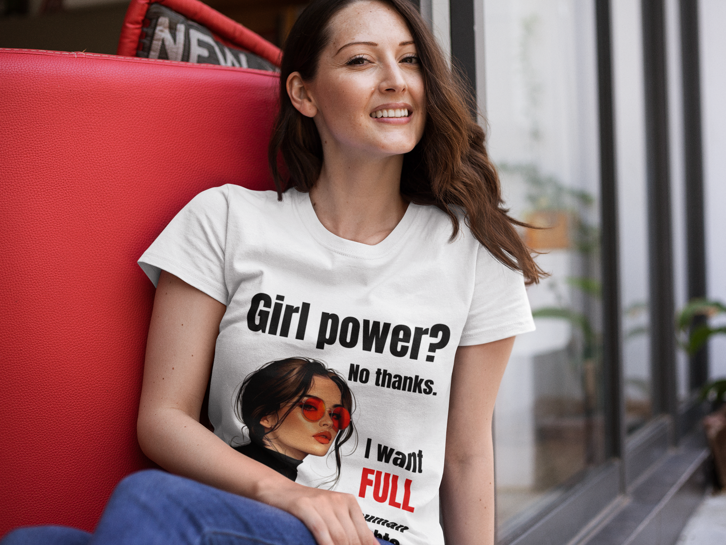 Full Human Rights | Feminist Oversized Unisex T-shirt