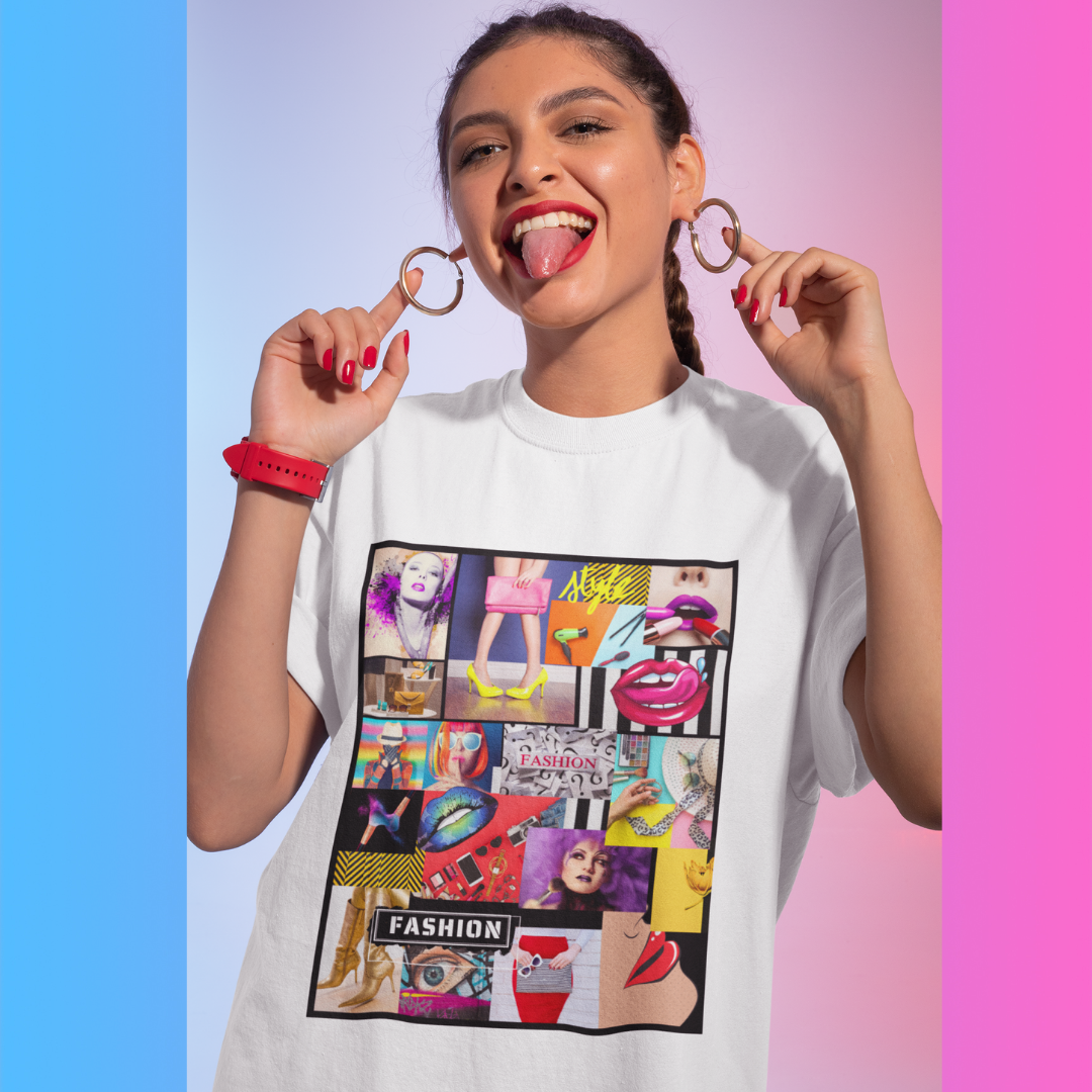 Women Graffiti Art Style Unique T-shirt-Strong Women T-Shirts