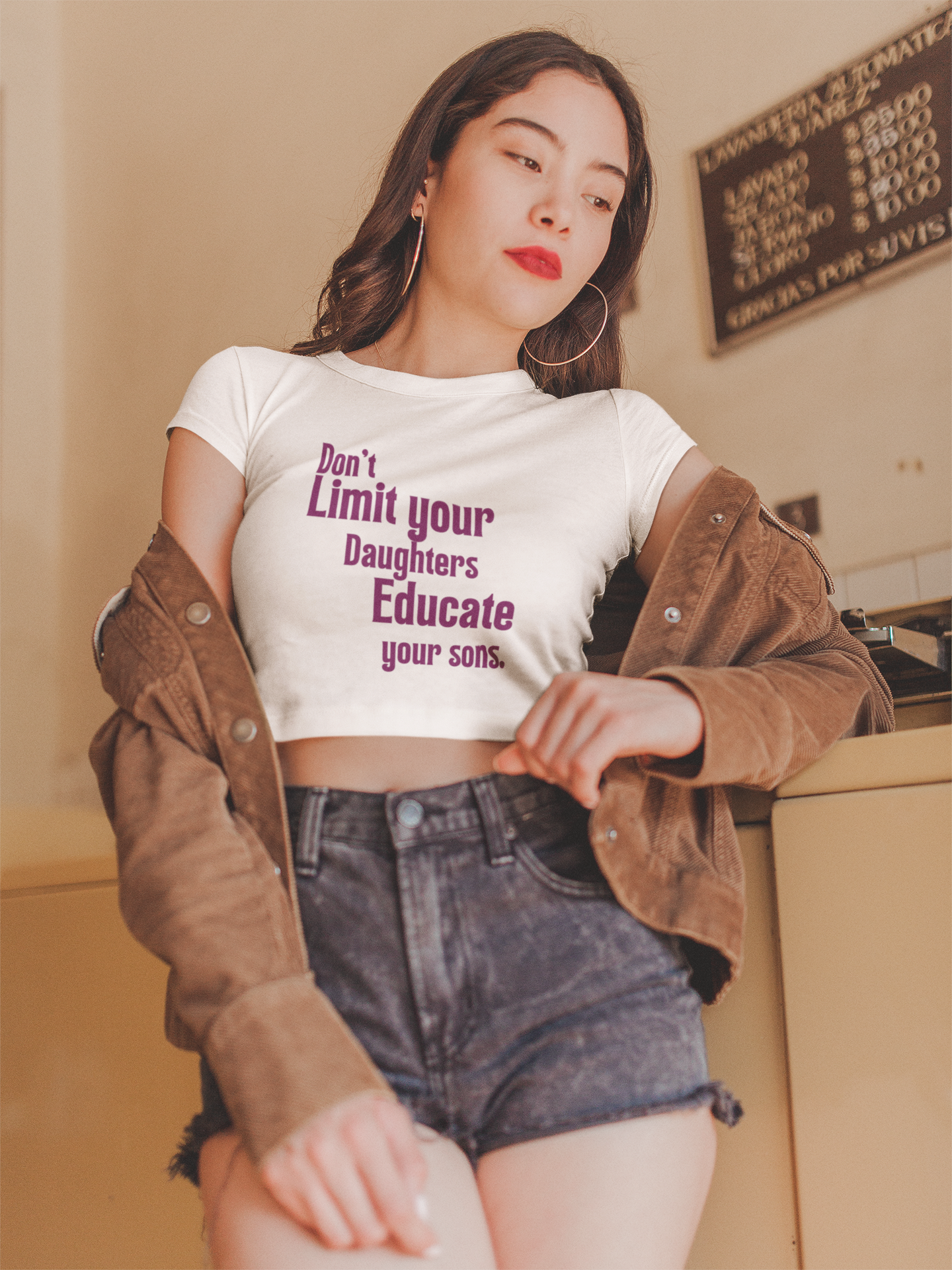 Don't Limit Your Daughters | Feminist Women's Crop Top