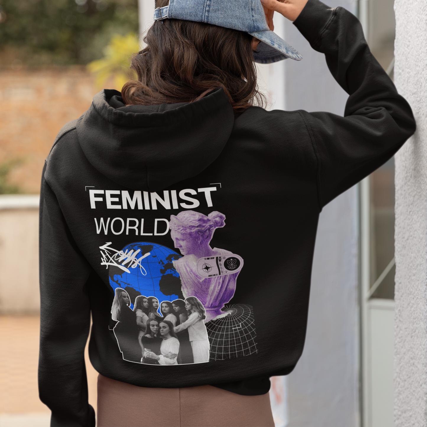 Feminist World-Unisex Feminist Oversized Hoodie