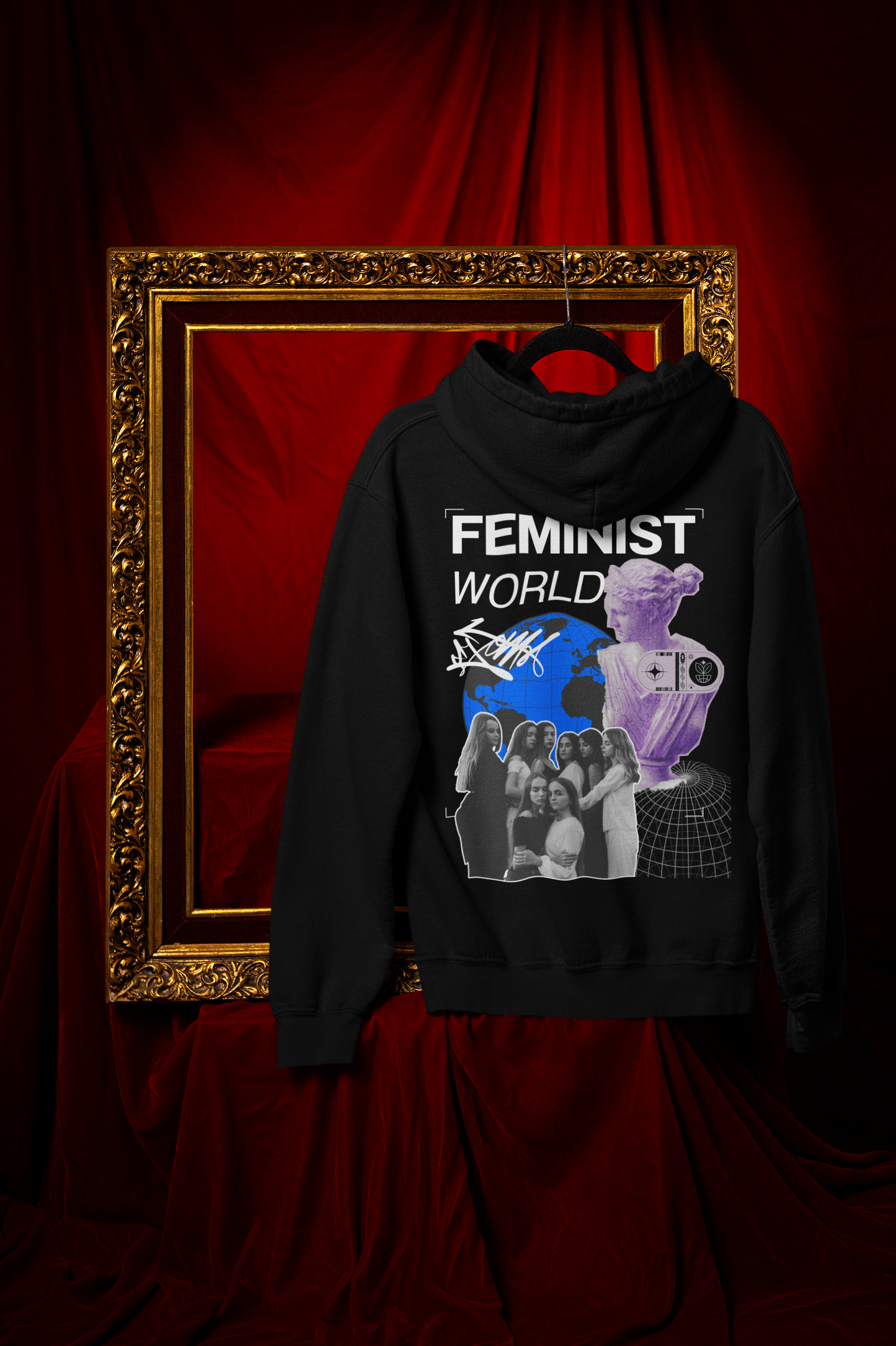 Feminist World-Unisex Feminist Oversized Hoodie