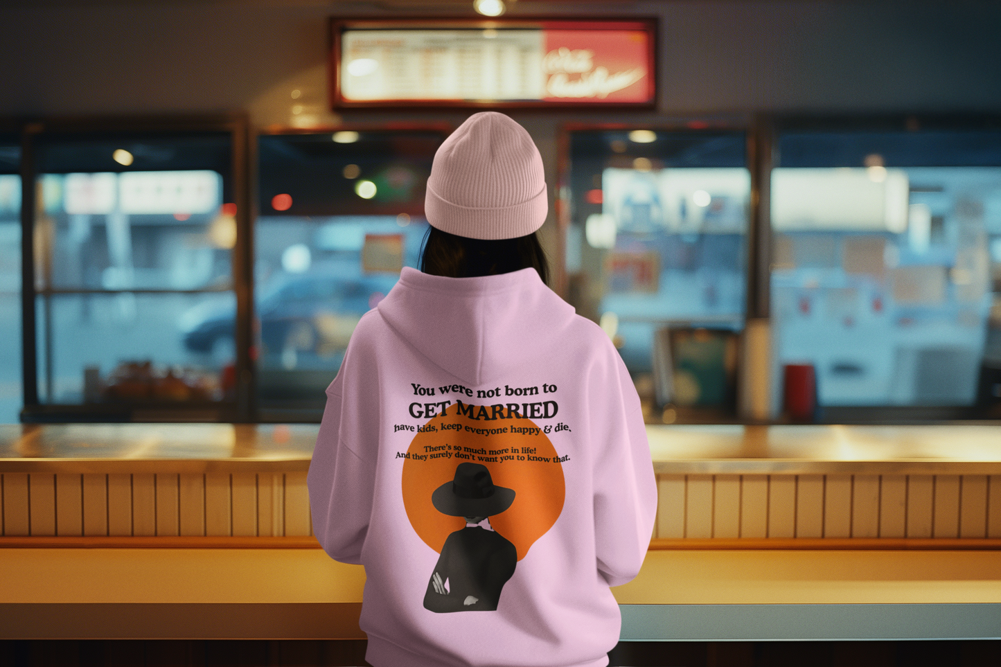 Get Married-Unisex Feminist Oversized Hoodie