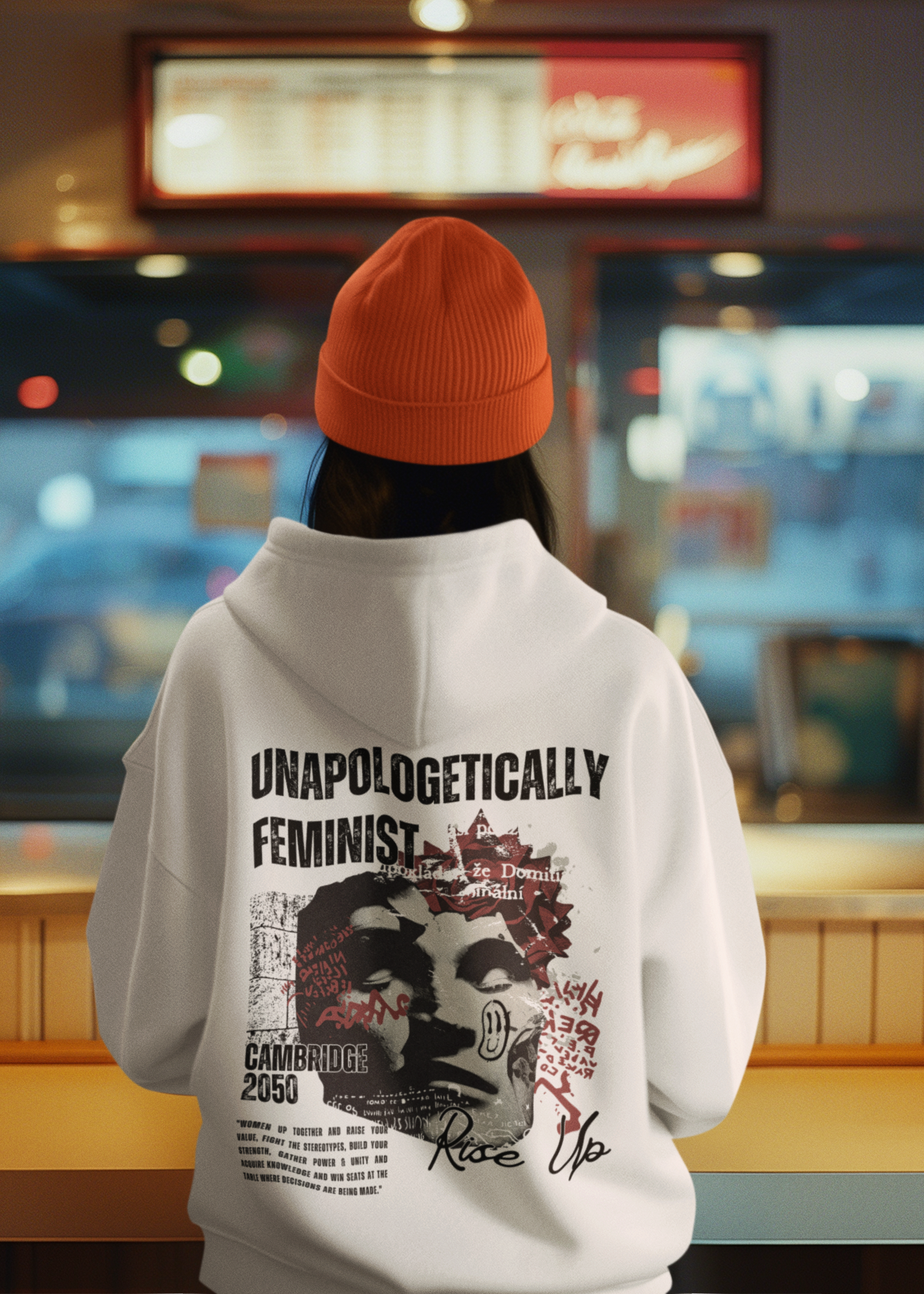 Unapologetically-Unisex Feminist Oversized Hoodie