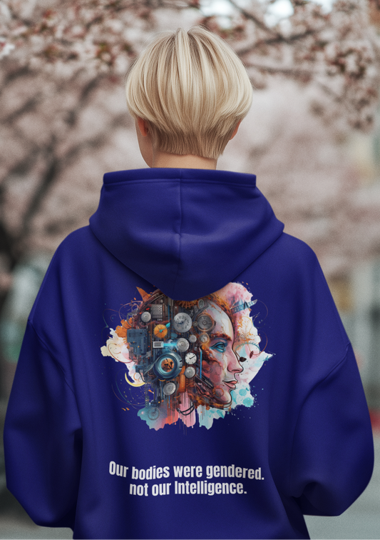 Intelligence-Unisex Feminist Oversized Hoodie