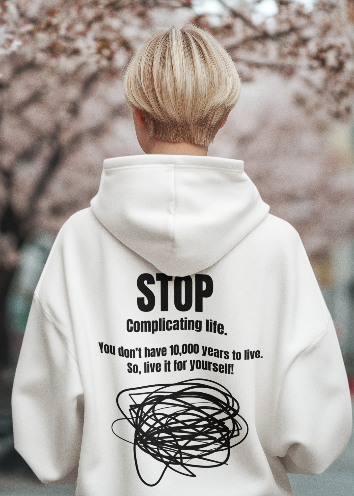 Stop-Unisex Feminist Oversized Hoodie