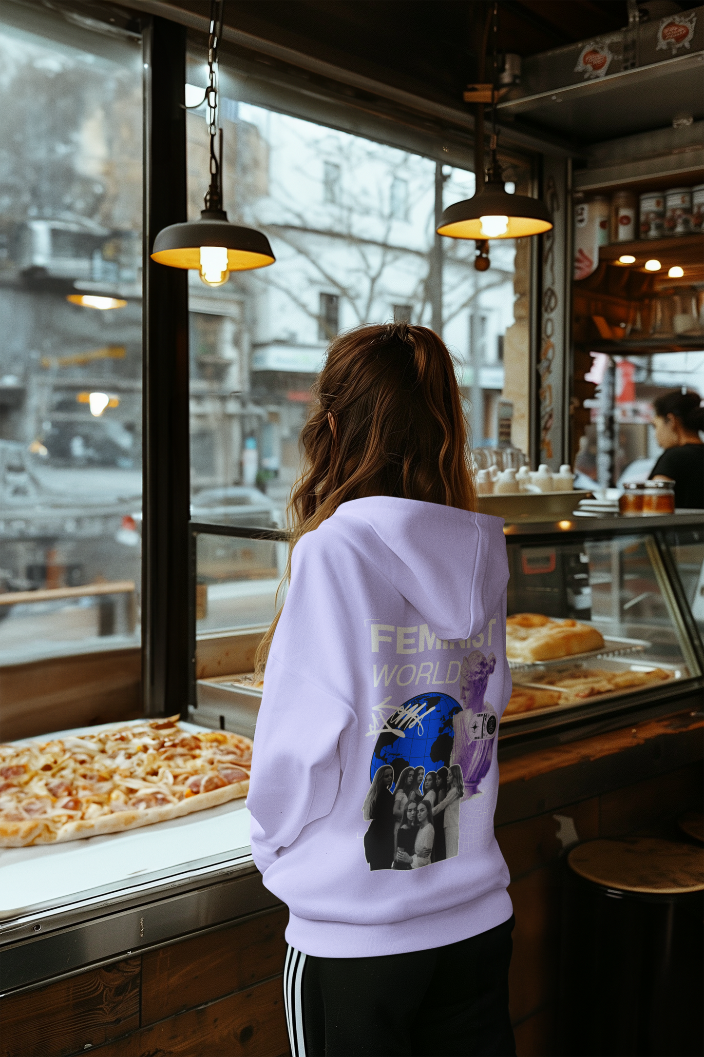 Feminist World-Unisex Feminist Oversized Hoodie