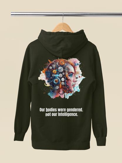 Intelligence-Unisex Feminist Oversized Hoodie