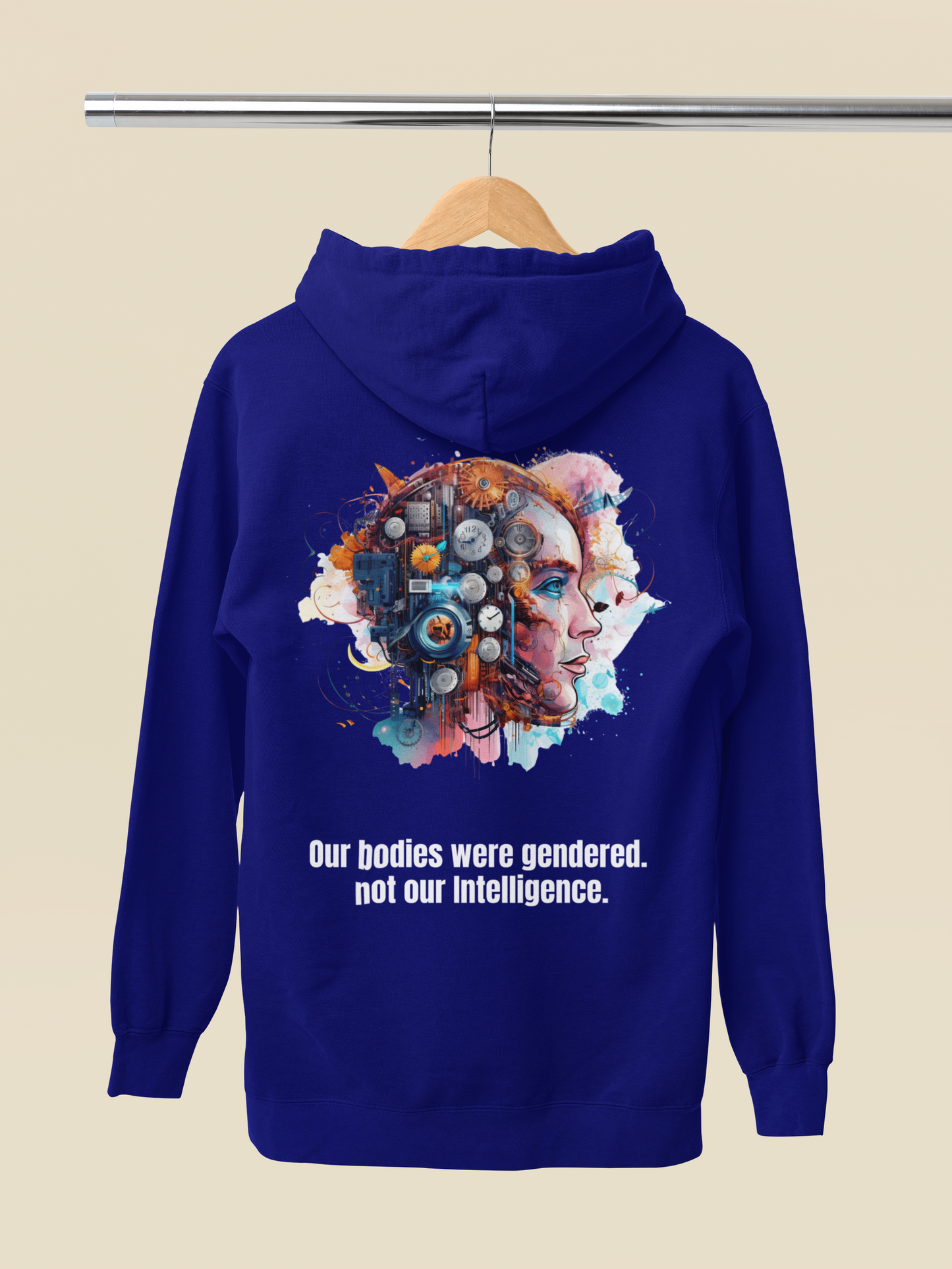 Intelligence-Unisex Feminist Oversized Hoodie