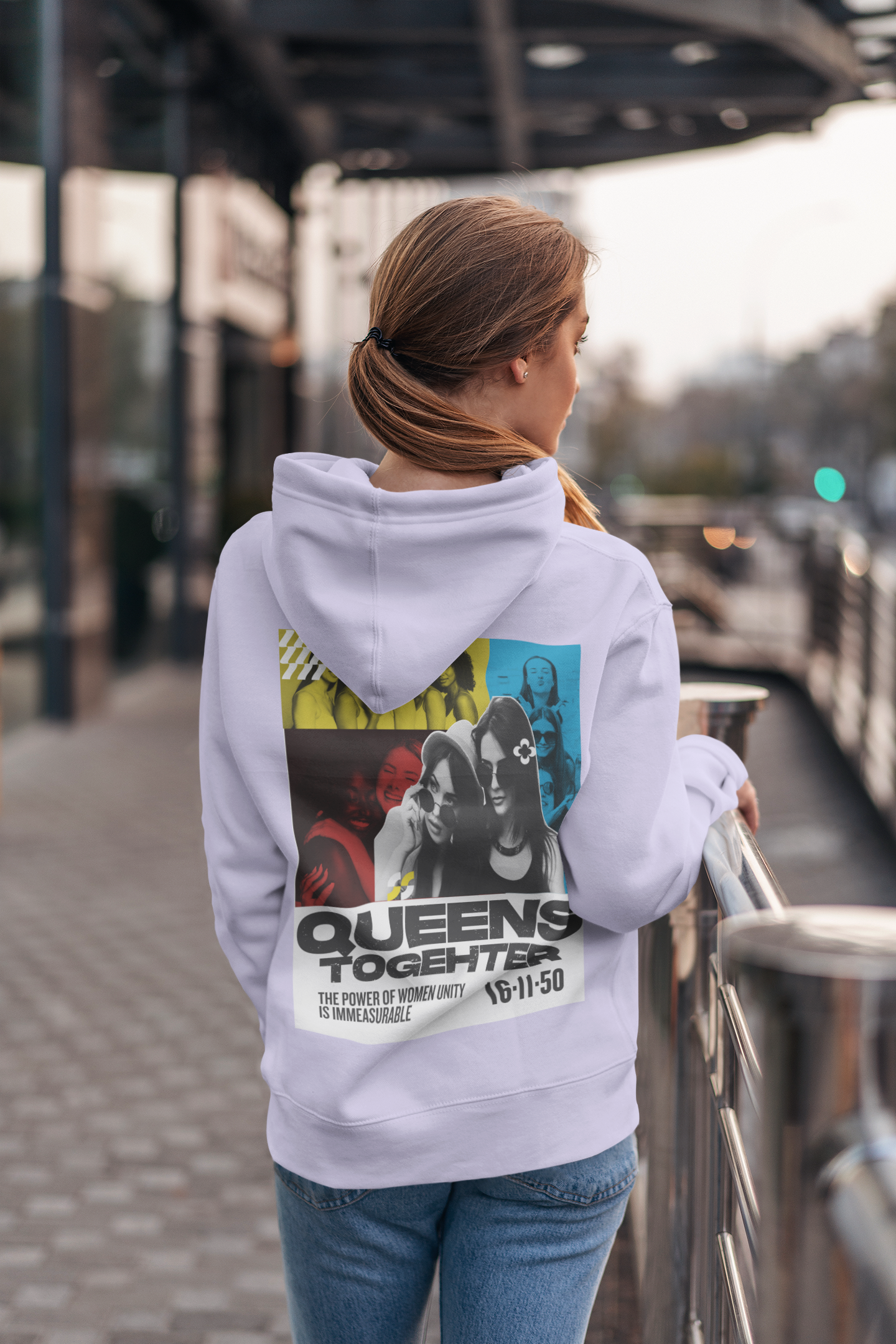 Queens-Unisex Feminist Oversized Hoodie
