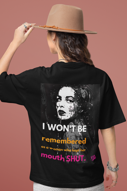 Mouth Shut | Feminist Oversized T-shirt