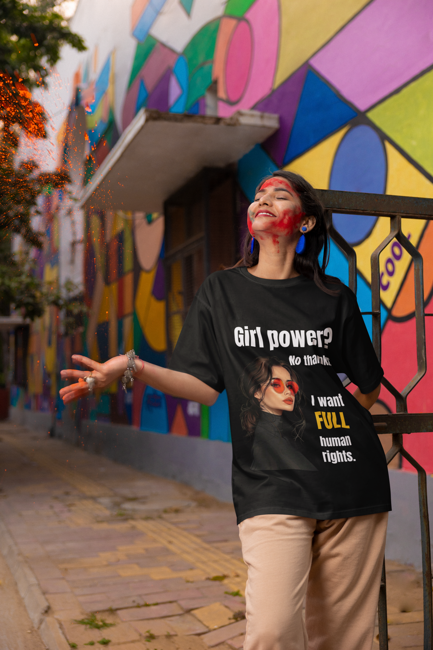 Full Human Rights | Feminist Oversized Unisex T-shirt