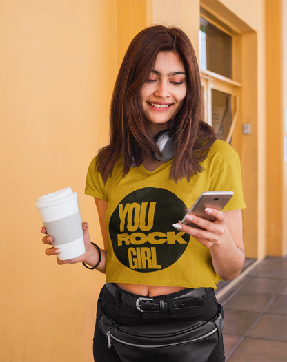 You Rock Girl | Feminist Women's Crop Top