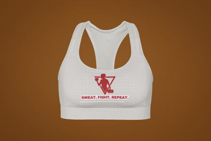 Sweat Fight Repeat | Strong Feminist Sports Bra