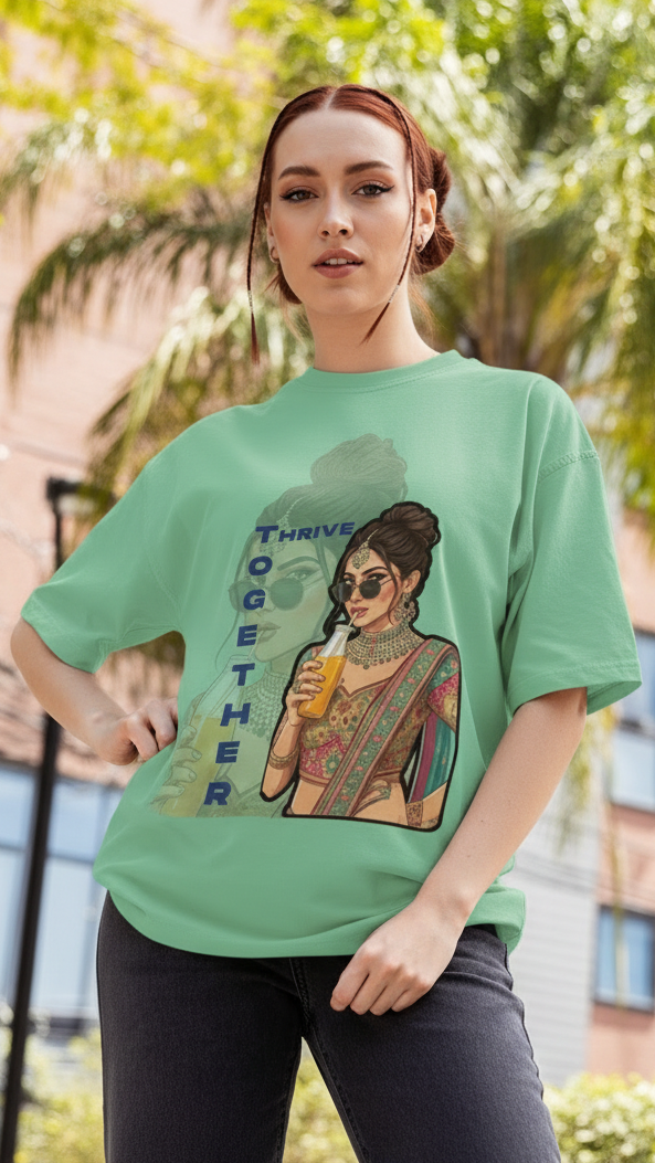 Thrive Together | Feminist Oversized Unisex T-shirt