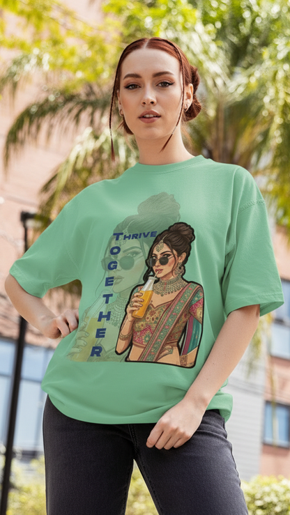 Thrive Together | Feminist Oversized Unisex T-shirt
