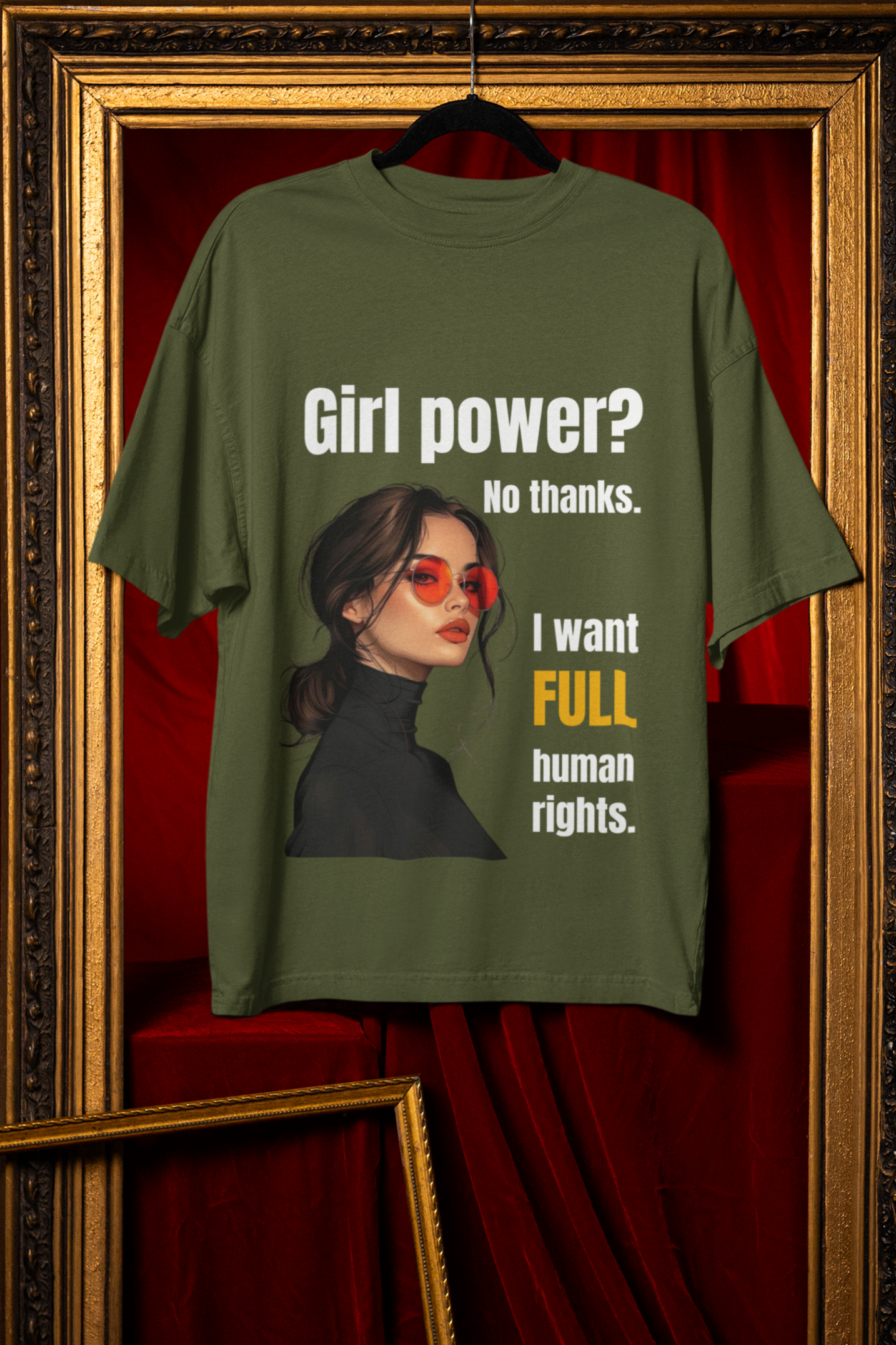 Full Human Rights | Feminist Oversized Unisex T-shirt