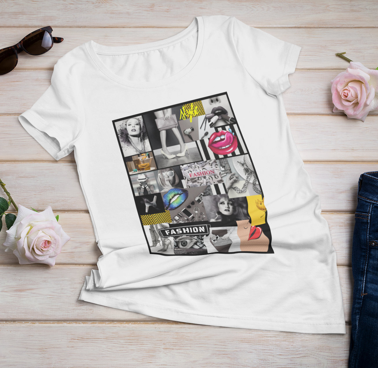 Women Graffiti Art Style Unique T-shirt-Strong Women T-Shirts