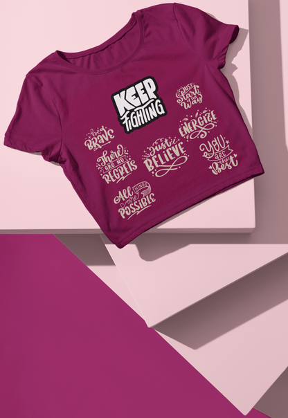 Keep Fighting | Feminist Women's Crop Top