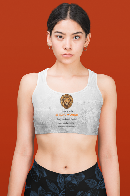 Here's to Strong Women | Strong Feminist Sports Bra
