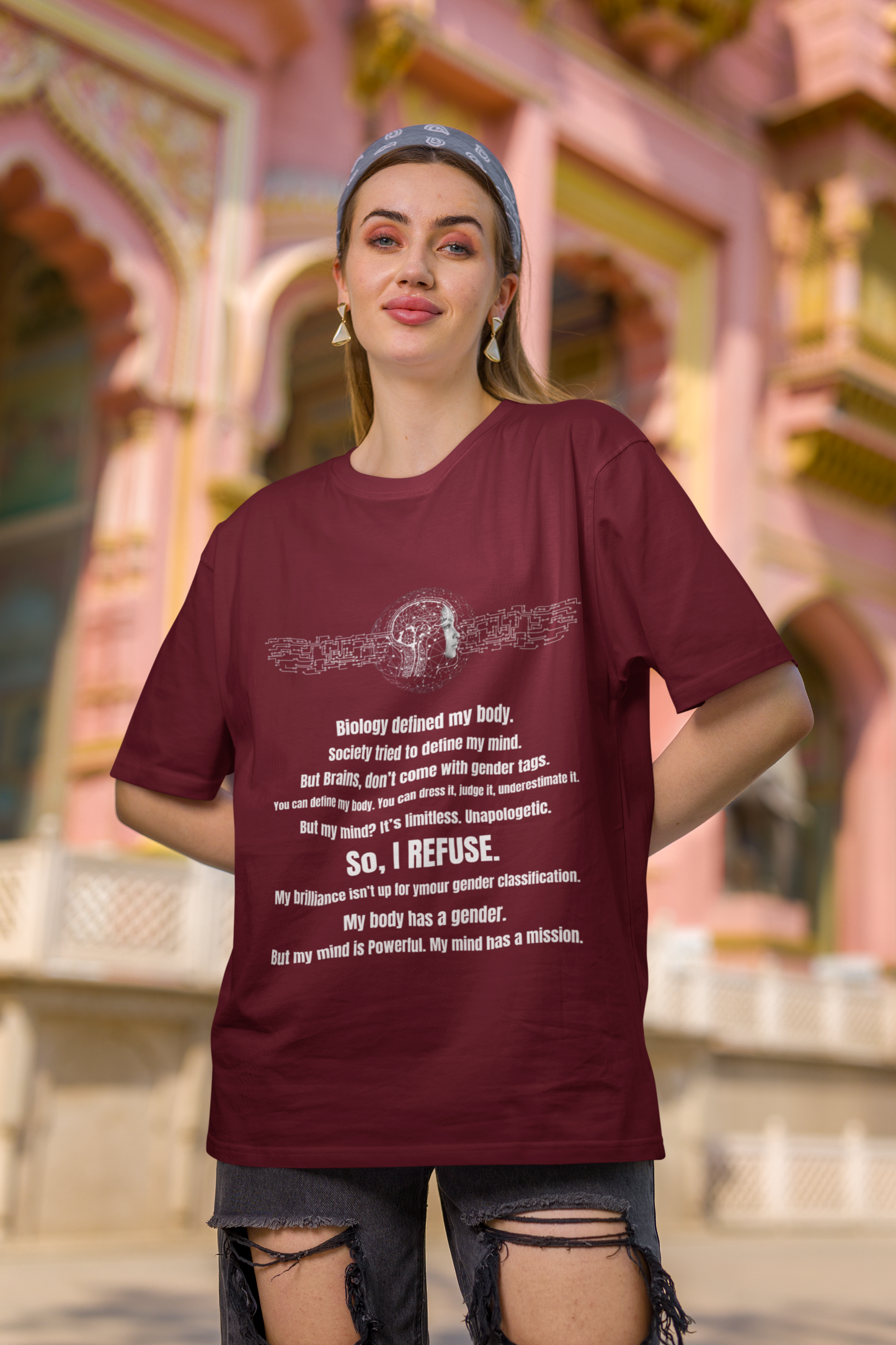 Mind has a Mission | Feminist Oversized Unisex T-shirt