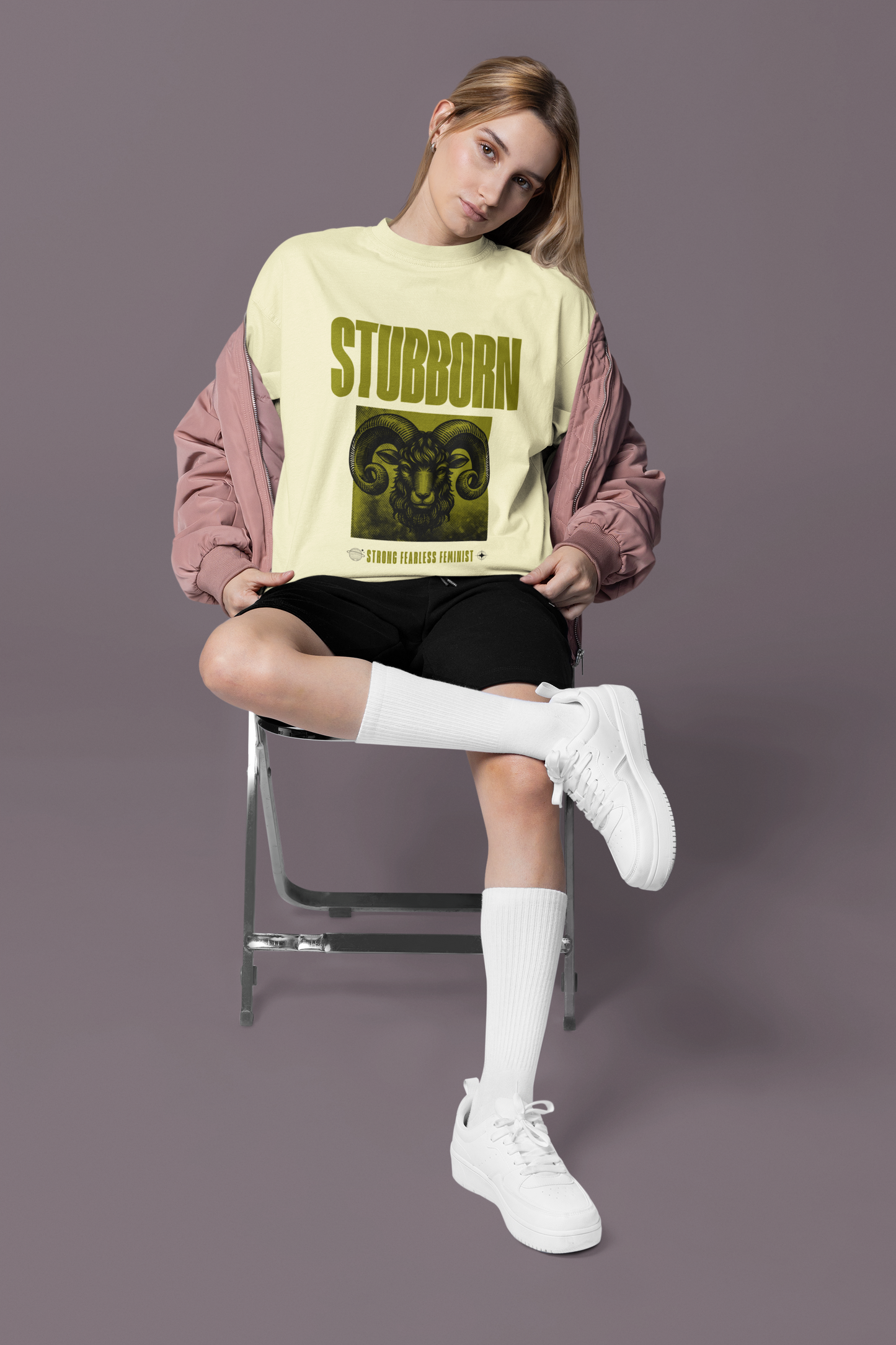 Stubborn | Feminist Oversized Unisex T-shirt