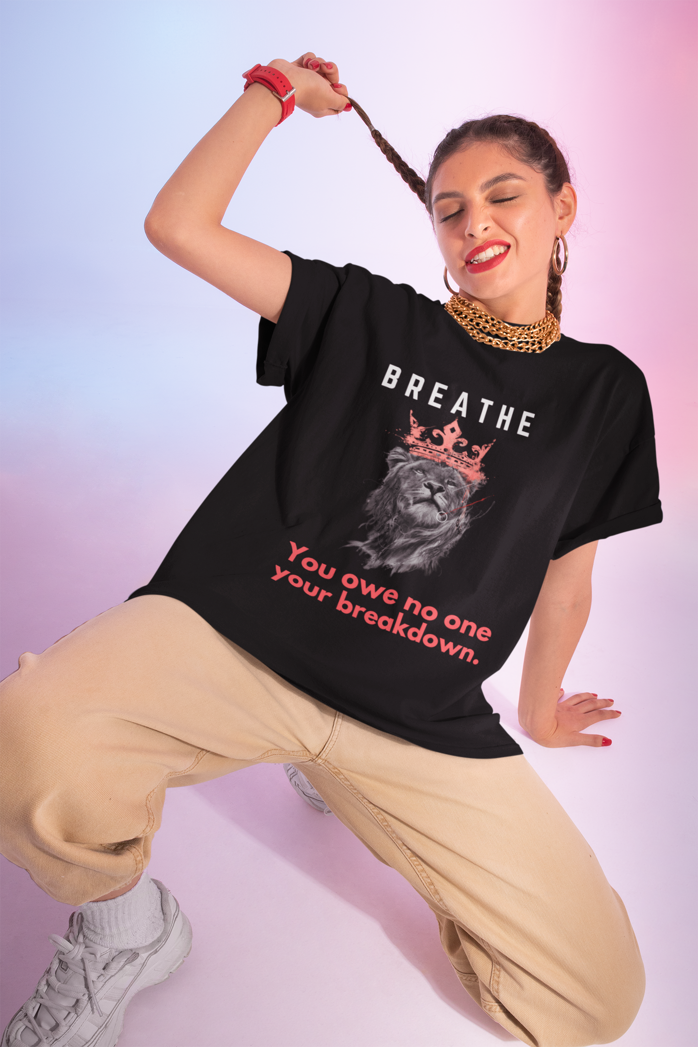 Breathe | Feminist Oversized Unisex T-shirt