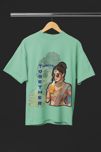 Thrive Together | Feminist Oversized Unisex T-shirt