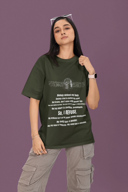 My Mind has a Mission | Feminist Oversized Unisex T-shirt