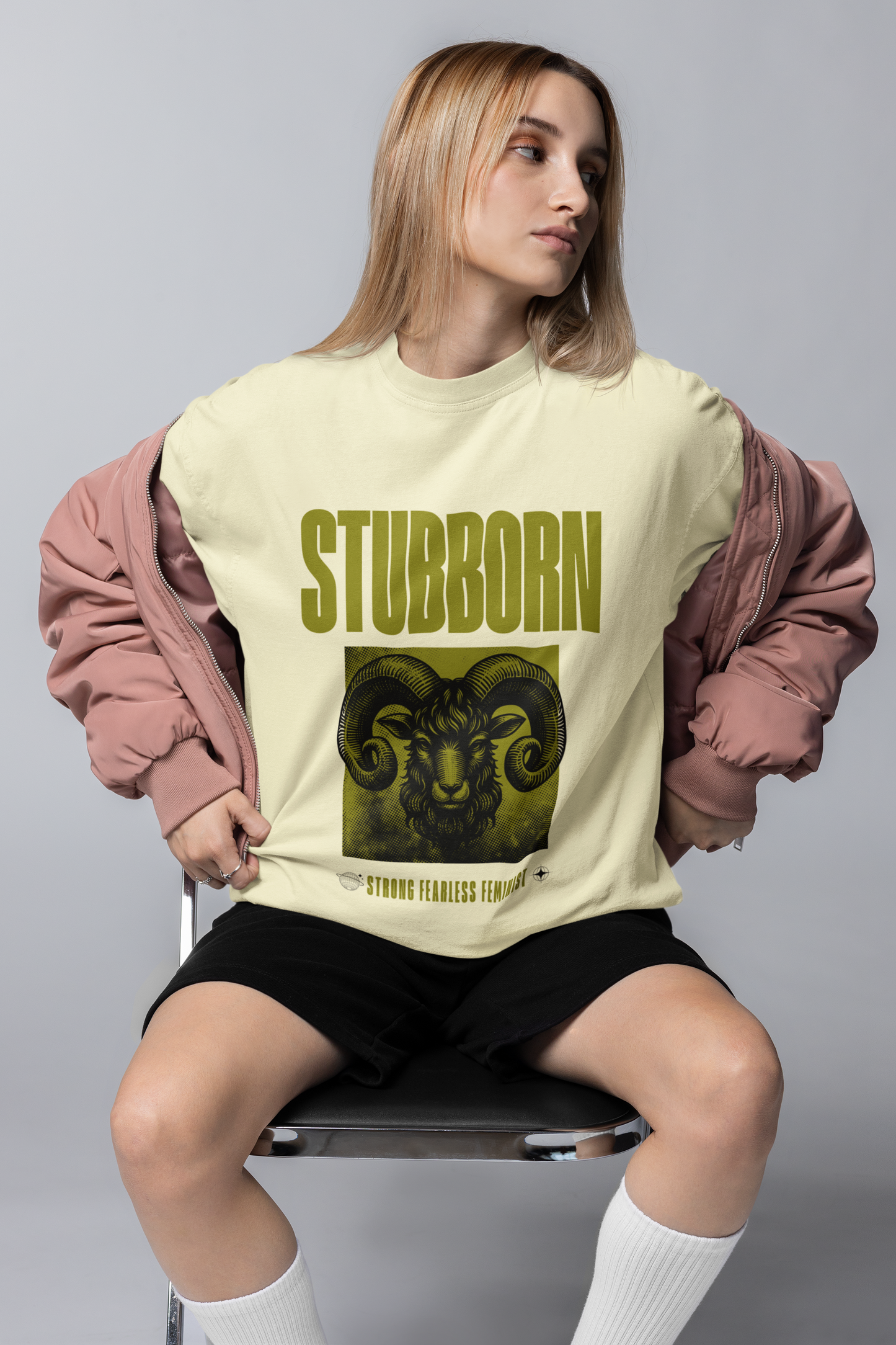 Stubborn | Feminist Oversized Unisex T-shirt