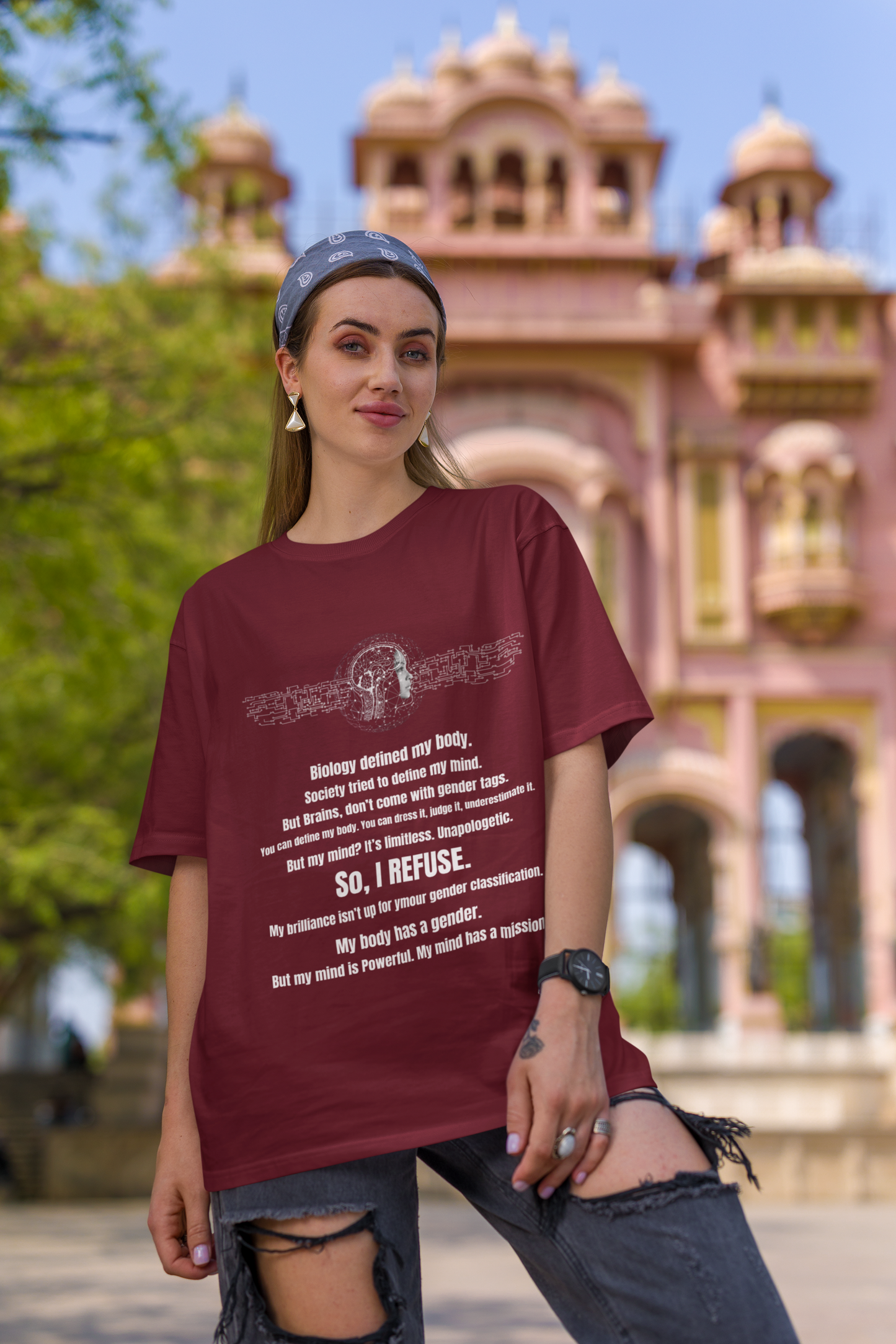 Mind has a Mission | Feminist Oversized Unisex T-shirt