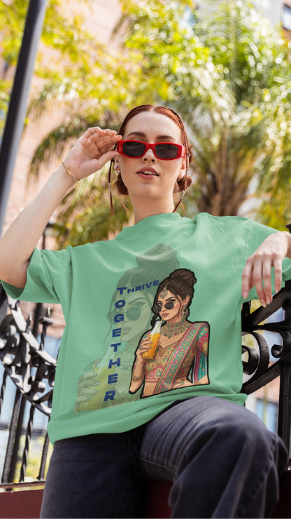 Thrive Together | Feminist Oversized Unisex T-shirt