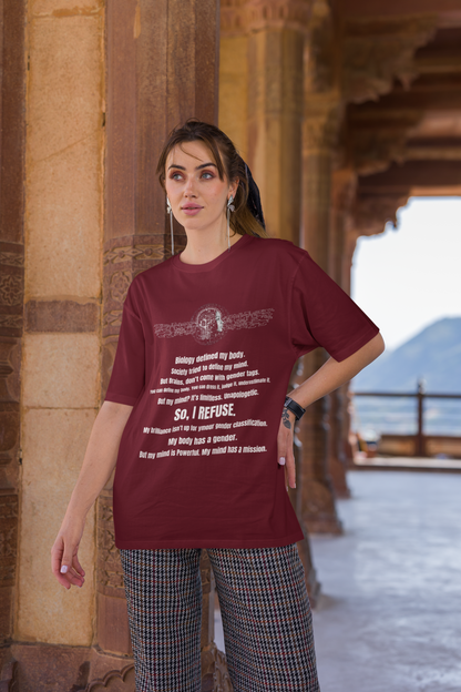 Mind has a Mission | Feminist Oversized Unisex T-shirt