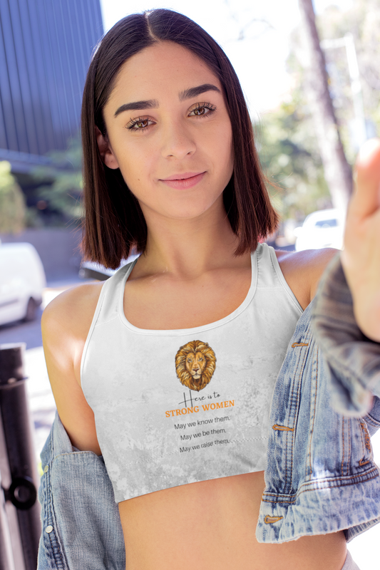 Here's to Strong Women | Strong Feminist Sports Bra