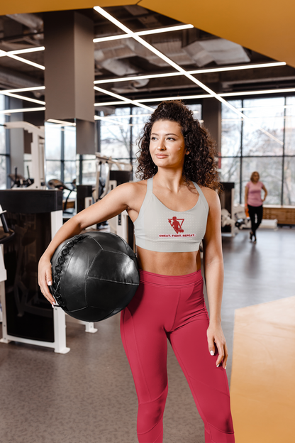 Sweat Fight Repeat | Strong Feminist Sports Bra