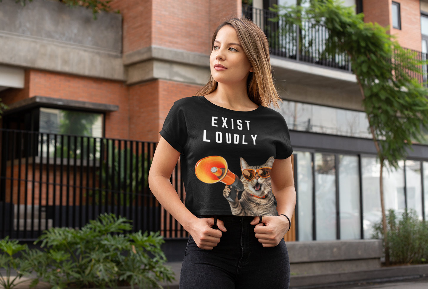 Exist Loudly | Feminist Women's Crop Top