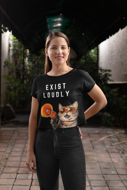 Exist Loudly | Feminist Women's Crop Top